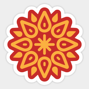 Gold Mandala Pattern Sticker